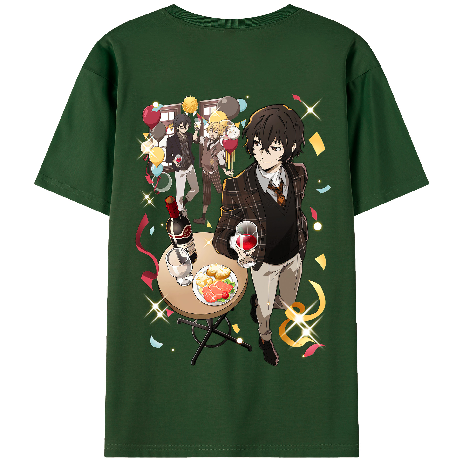 （画像用） 文豪ストレイドッグス Bungo Stray Dogs 綿100％半袖Tシャツ（背面プリント）